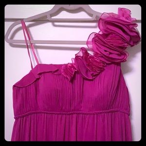 Fuchsia one-shoulder gown by Aqua Sz 12